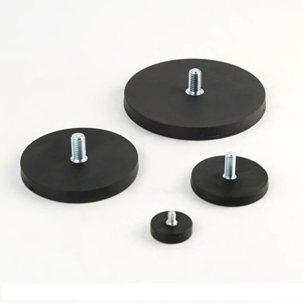 External threaded rubber coated neodymium pot magnets-Ø22mm,Ø31mm,Ø43mm,Ø66mm,Ø88mm