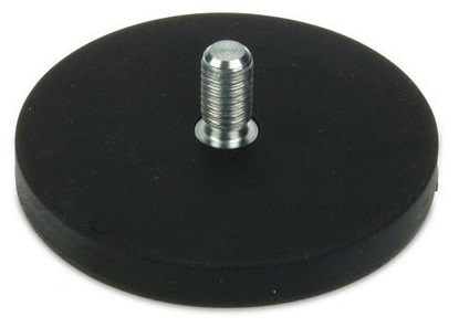 external threaded rubber coated pot magnets