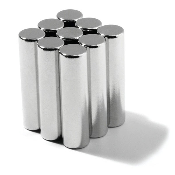 N45 Rare Earth Neodymium Cylinder Magnets 8x30mm With Nickel Plating