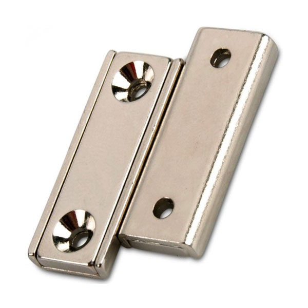 countersunk neodymium channel magnets 40x13.5x5mm with M3 screw hole