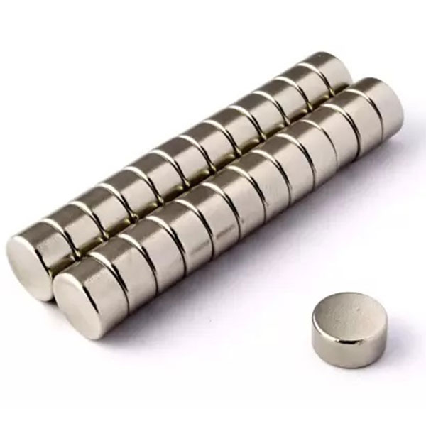 10x5mm neodymium round disc magnets N52 with Ni-Cu-Ni coating