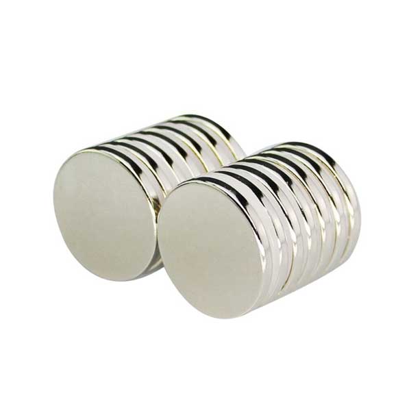 Nickel plated N42 rare earth round neodymium disc magnets 25x3mm