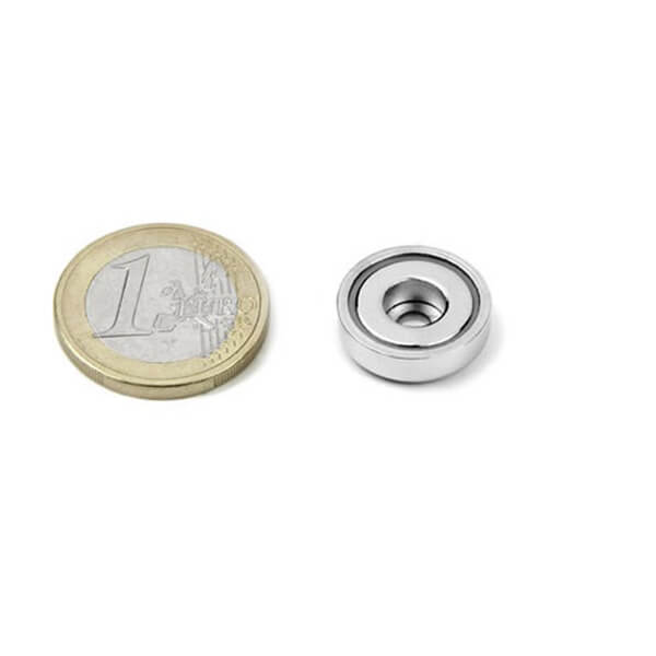 Neodymium Pot(cup) Magnet Ø16mm with Cylindrical Hole