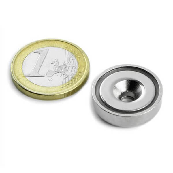 Neodymium Rare Earth Countersunk Pot Magnets 20x7mm-nickel Plated