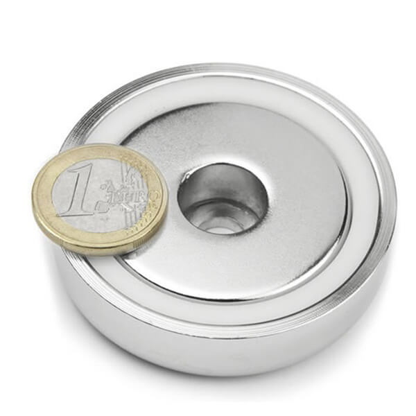 Ø60x15mm Heavy Duty Counterbore Neodymium Pot(cup) Magnets