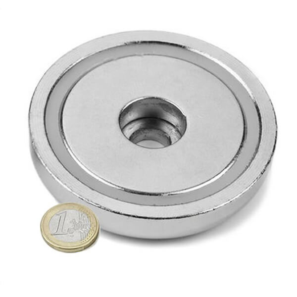 Ø75mm Rare Earth Neodymium Counterbore Pot (cup) Magnets