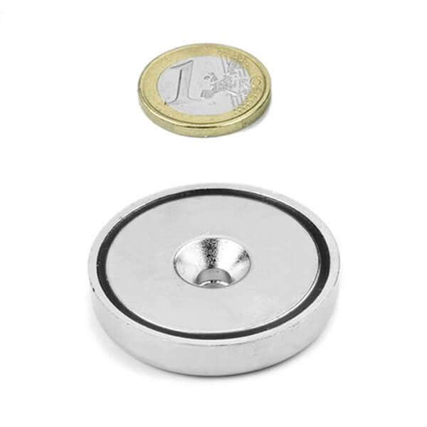 48mm countersunk pot magnets