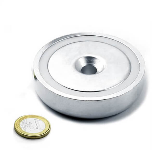 Strong Rare Earth Neodymium Countersunk Pot Magnets - Ø75x18mm