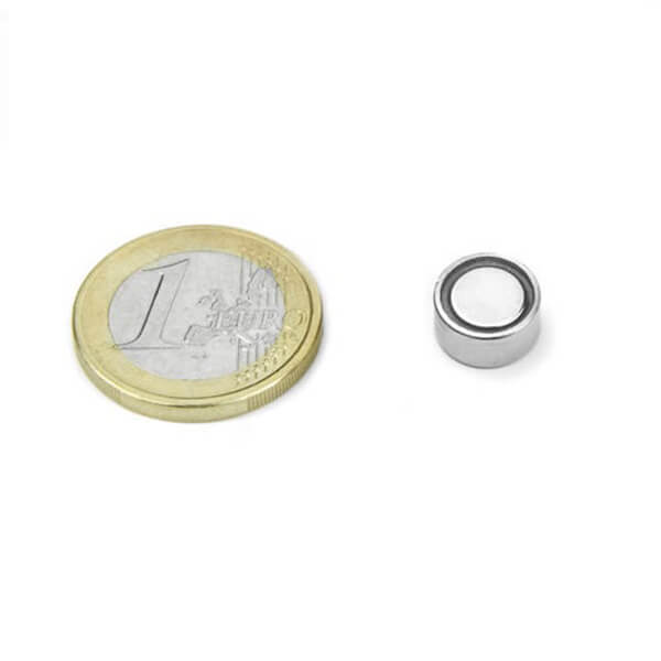 Rare Earth Neodymium Flat Pot Magnets Ø10x5mm-blind Back-nickel Plated