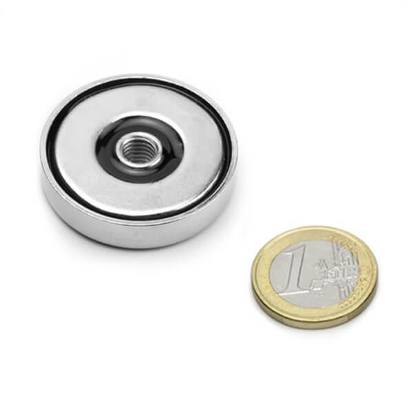 Neodymium Pot Magnets Ø36mm with M6 Threaded Screw Hole