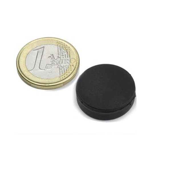 Ø22x6.4mm powerful rubber coated neodymium disc round magnets