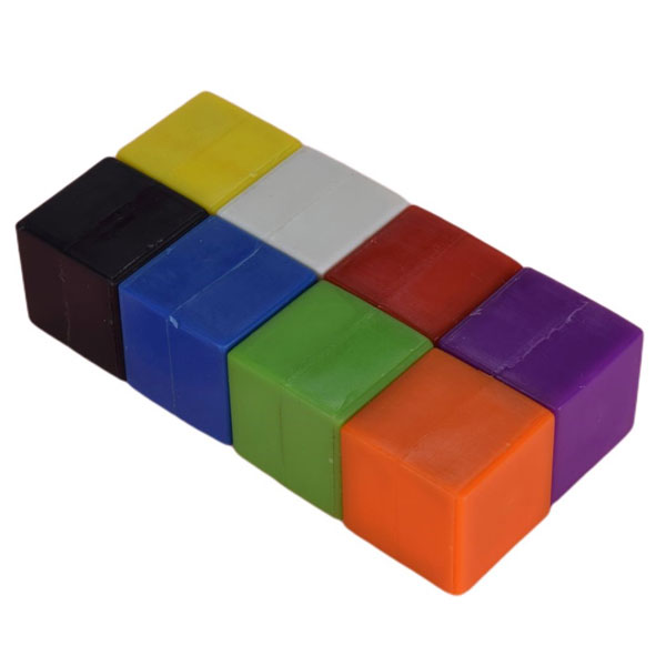 Plastic Coated Neodymium Cube Block Magnets 1/2”x 1/2”x1/2”
