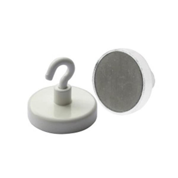 Ø32mm white painted ceramic(ferrite) magnetic hooks