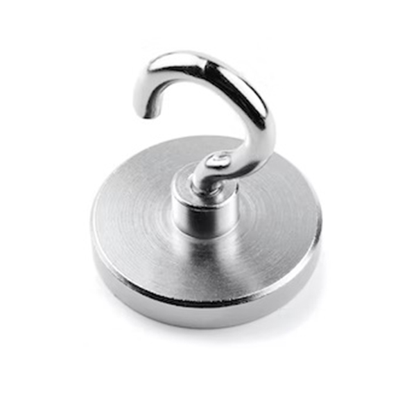 Ø60mm big neodymium hook magnets with nickel plating