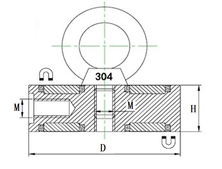 double sided neodymium fishing magnets