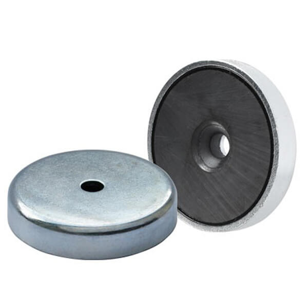 Countersunk Ferrite (Ceramic) Screw-on Pot Magnets