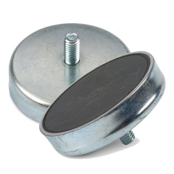 Ferrite (Ceramic) Pot Magnets With External Threaded Pins
