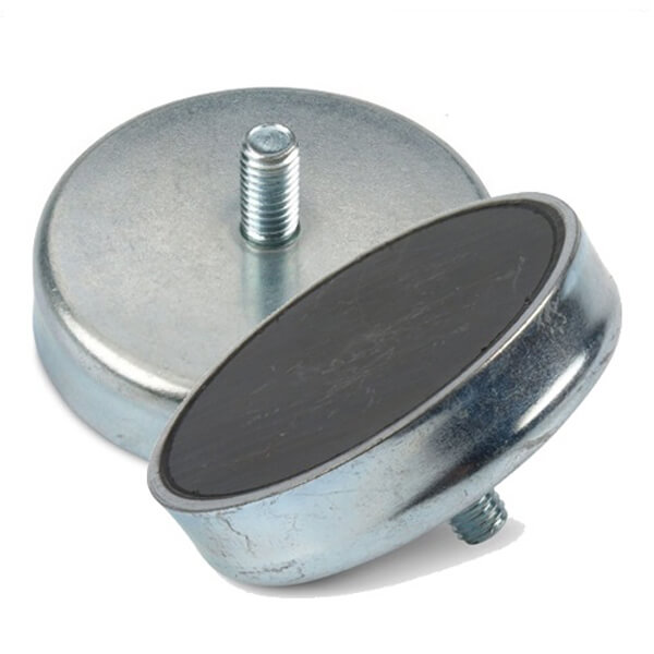 external threaded ferrite pot magnets