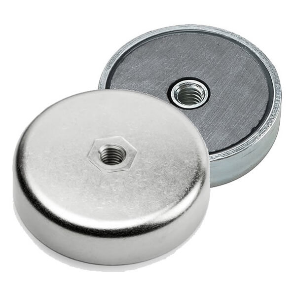 Ferrite Pot Magnets With Threaded Hole