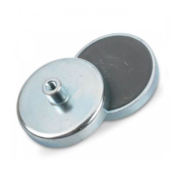 Ferrite (Ceramic) Pot Magnets With Threaded Bushing