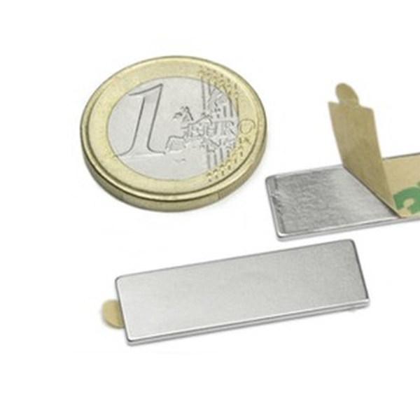 30x10x1mm neodymium block magnets with self-adhesive backing