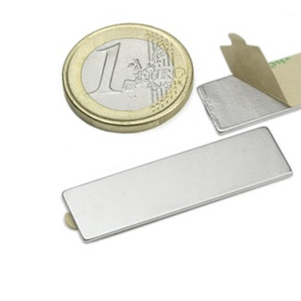3M adhesive backed neodymium rectangular block magnets 40x12x1mm