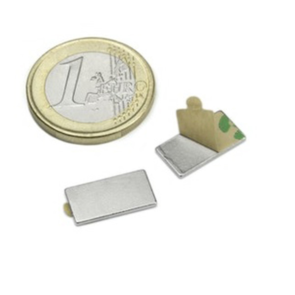 3M self-adhesive backed neodymium rectangular block magnets 15x8x1mm