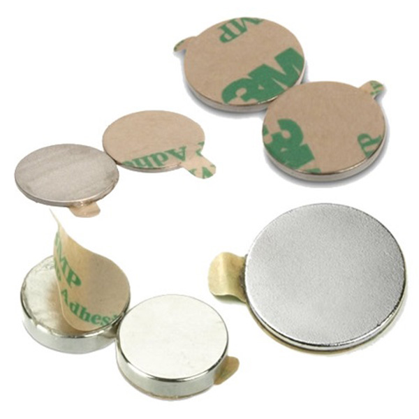 Round Neodymium Disc Magnets With Adhesive Backing