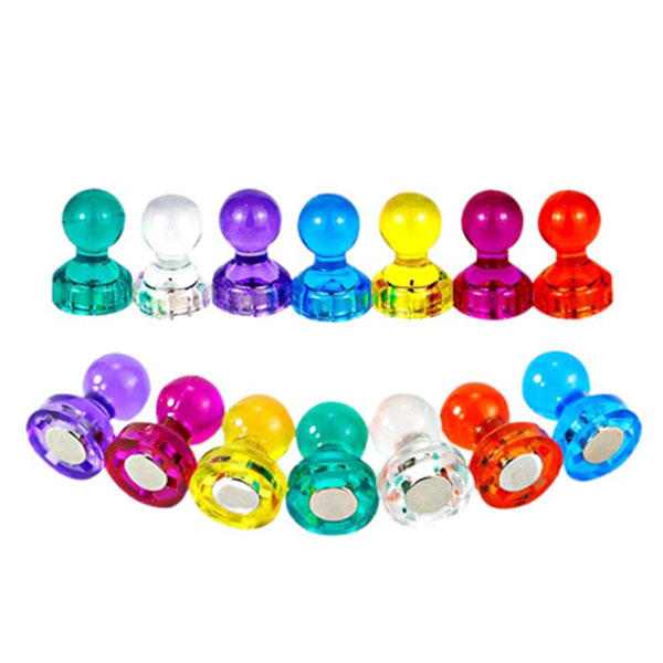 Transparent Colorful Plastic Neodymium Magnetic Push Pins