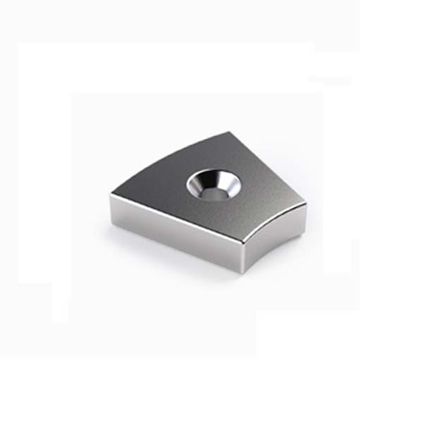 N48H Neodymium Segment(Arc) Magnets With Screw Hole